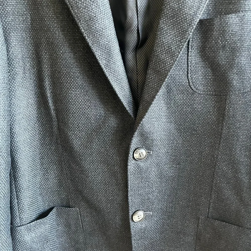Giorgio Armani Men's Dark Grey Upton Jacket Blazer Size 40R Made in Italy